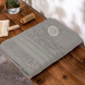 KARVEN Полотенце махровое из хлопка PETEK BORDUR DUZ H5160 LUX COTTON acik gri 70х140