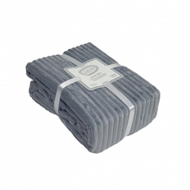 KARVEN Плед из полиэстера SUPER SOFT P942 DIAS серый 200х220