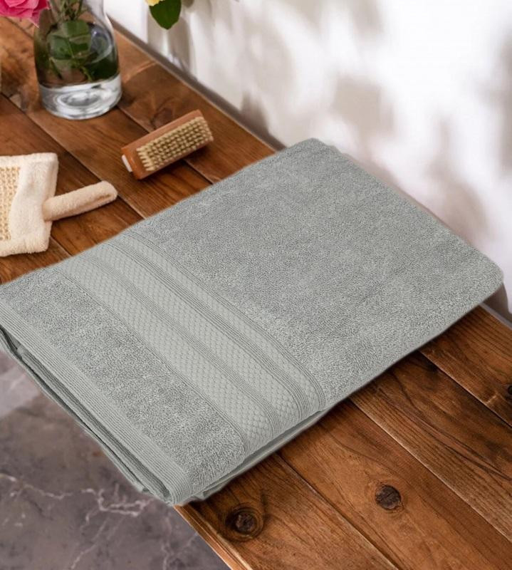 KARVEN Полотенце махровое из хлопка PETEK BORDUR DUZ H5160 LUX COTTON a-mavi 70х140