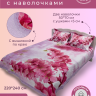 DIVA AFRODITA Покрывало из сатина стеганное с вышивкой PREMIUM 072 САКУРА 220х240 с наволочками 50х70 (2шт)