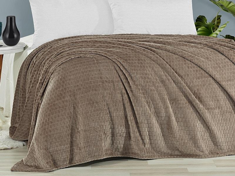 KARVEN Плед из полиэстера SUPER SOFT P942 MELINDA капучино 200х220