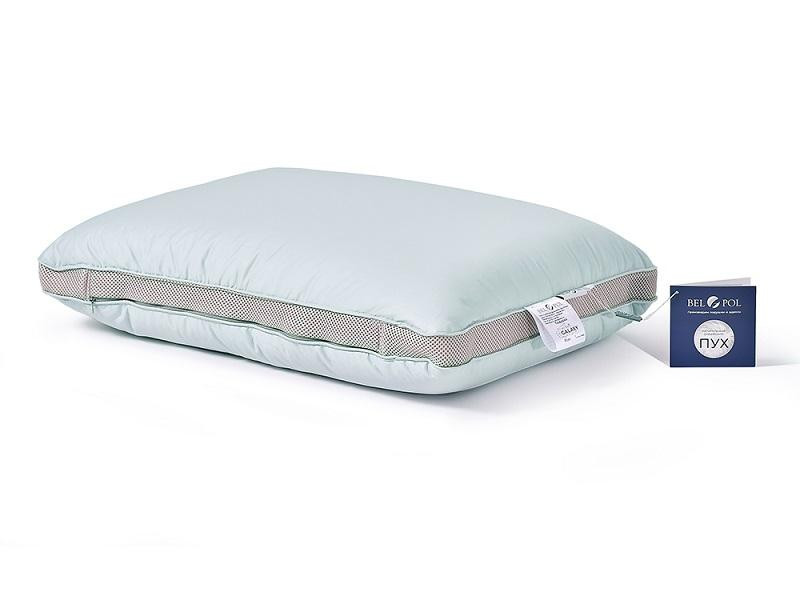 BELPOL Подушка из серого гусиного пуха со вставкой Memory Foam GALAXY SEA 50х70х4 упругая