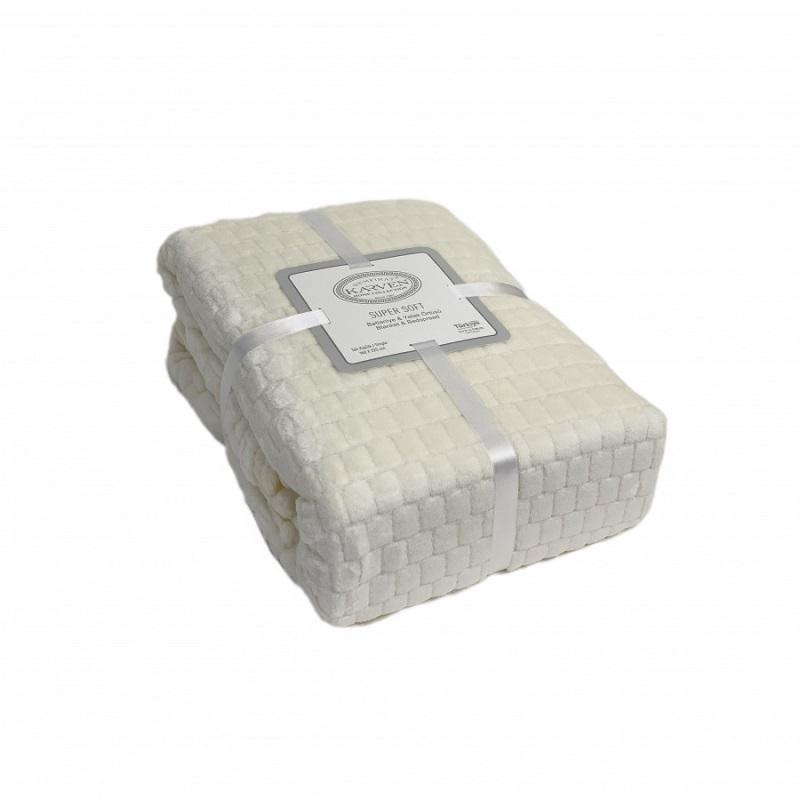 KARVEN Плед из полиэстера SUPER SOFT P942 MELINDA кремовый 200х220