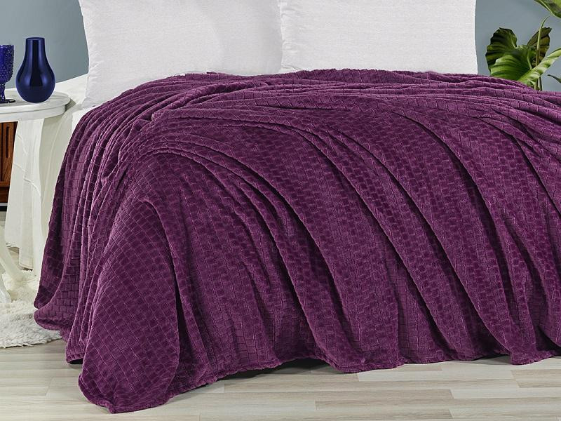 KARVEN Плед из полиэстера SUPER SOFT P942 MELINDA фиолетовый 200х220
