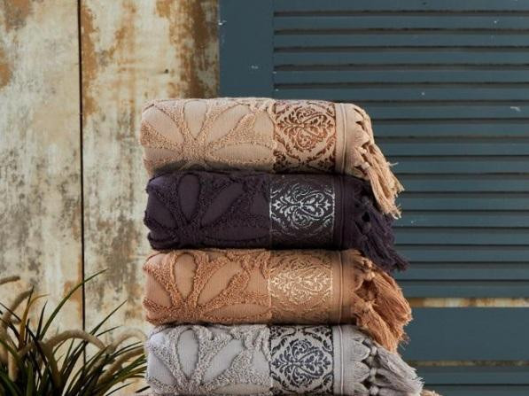 KARVEN Набор махровых полотенец из хлопка COTTON PENYE HS1005 HANZADE 70х140 (4шт)