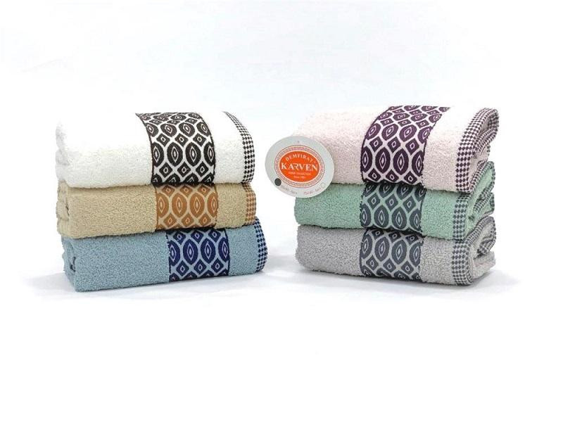 KARVEN Набор махровых полотенец из хлопка VIP COTTON H3154 GOZ 50х90 (6шт)