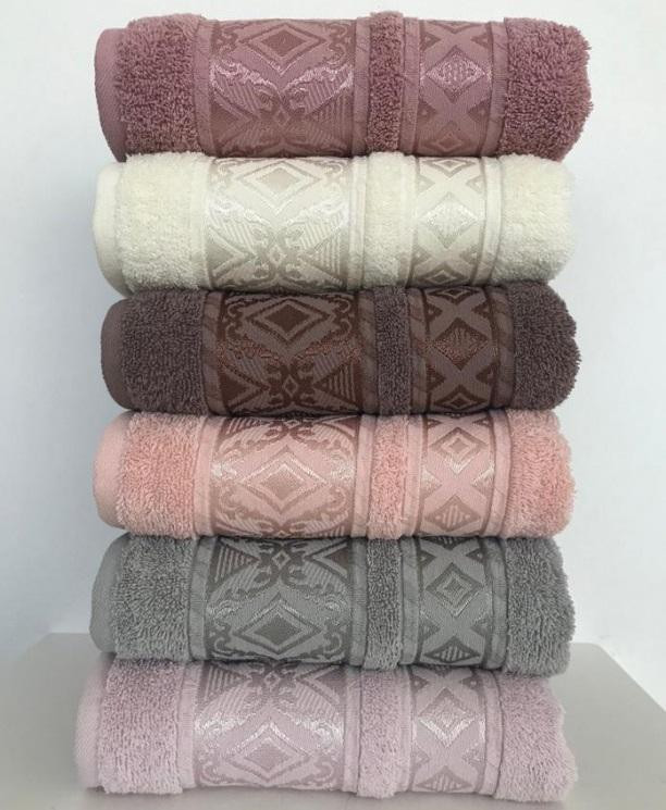 KARVEN Набор махровых полотенец из хлопка VIP COTTON H3184 FALFA 50х90 (6шт)