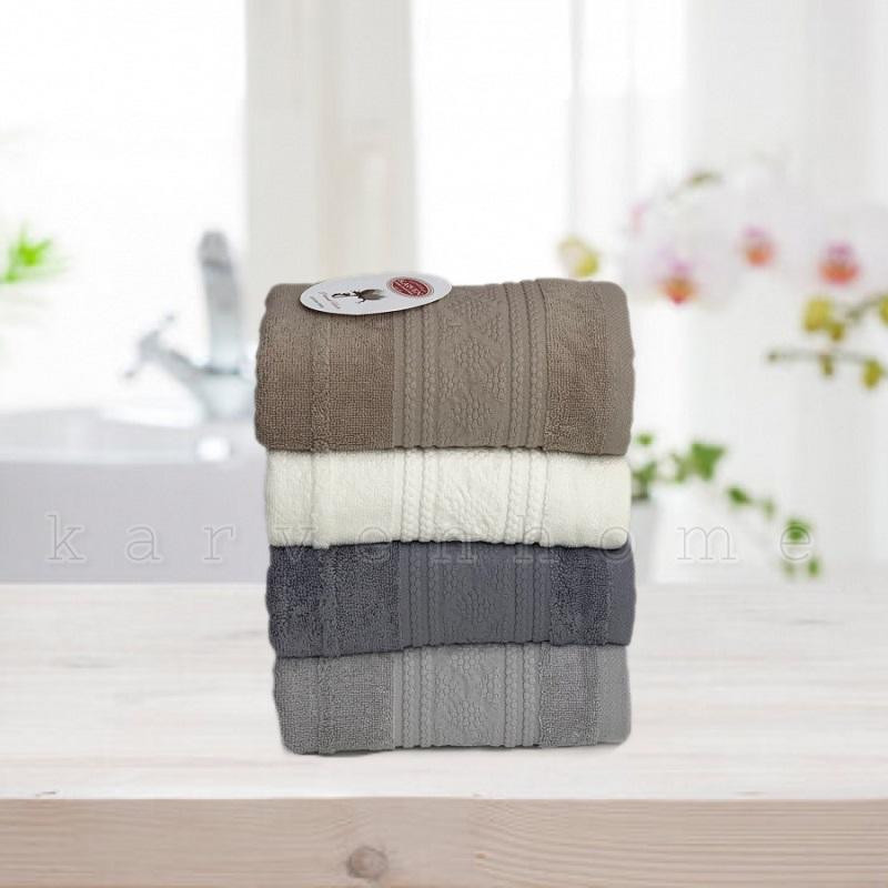 KARVEN Набор махровых полотенец из хлопка COTTON PENYE HS1005 SARDES 70х140 (4шт)