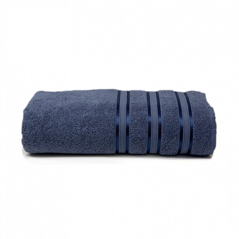 KARVEN Полотенце махровое из хлопка H5153 MIKRO DELUX indigo 50х90