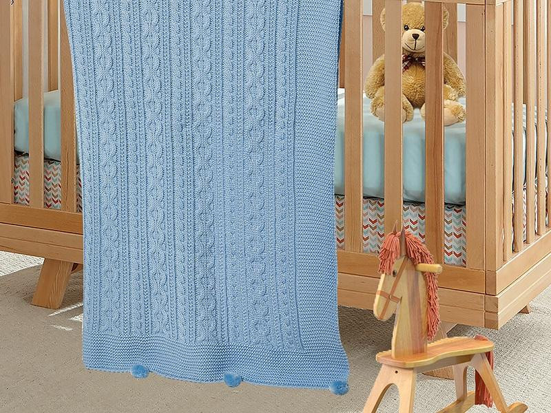 KARVEN Плед детский из акрила D035 индиго 90х115