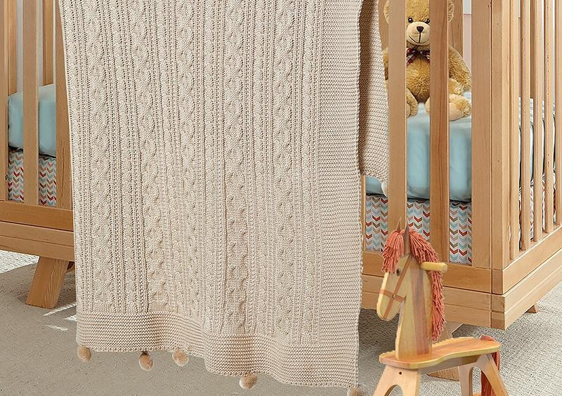 KARVEN Плед детский из акрила D035 V1 бежевый 90х115