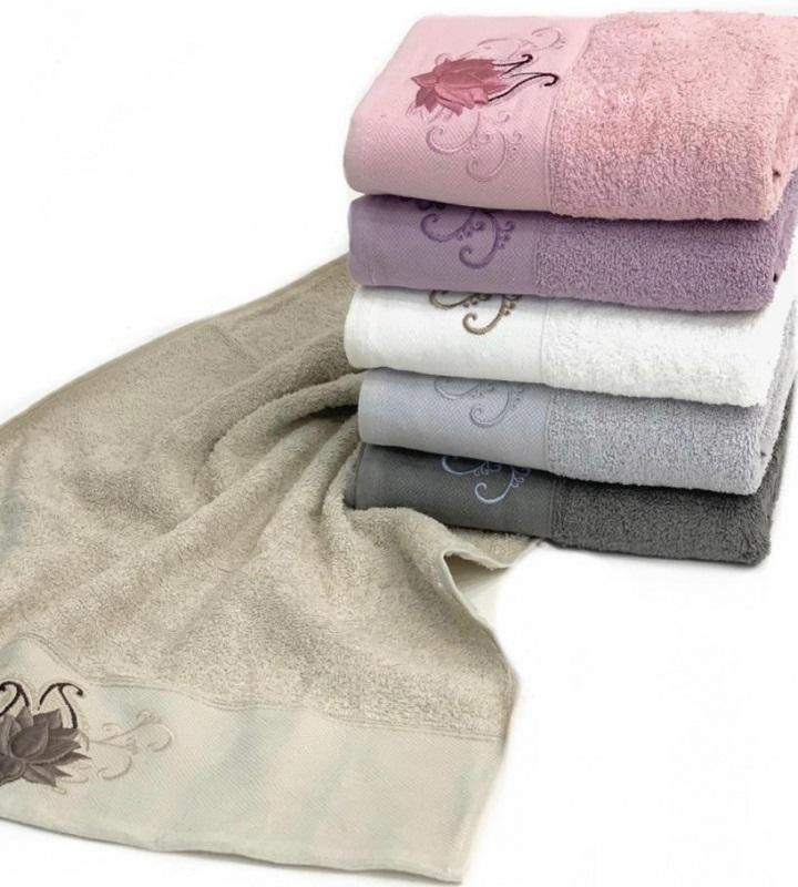 KARVEN Набор махровых полотенец из хлопка VIP COTTON HS3302 LOTUS 50х90 (6шт)