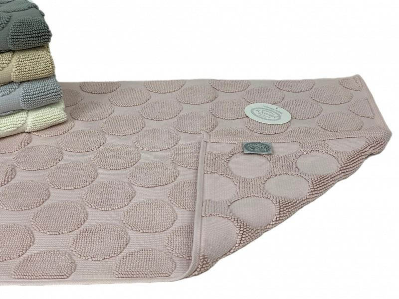 KARVEN Коврик для ног махровый из хлопка KV434 RING pembe 50х80