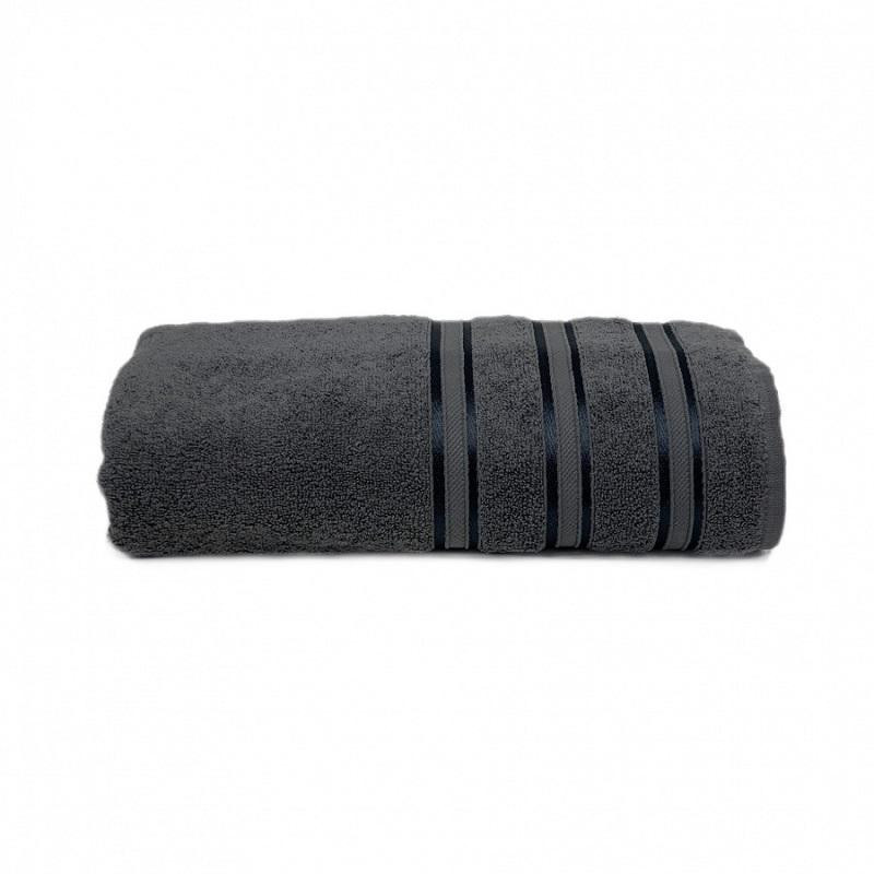 KARVEN Полотенце махровое из хлопка H5154 MIKRO DELUX gri-antrasit 70х140
