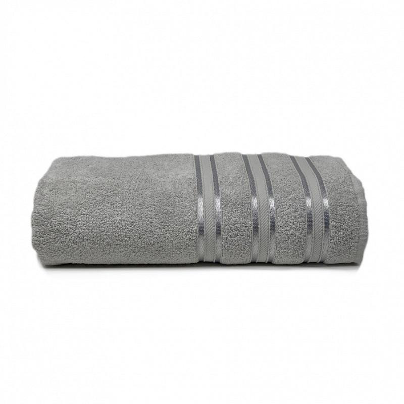 KARVEN Полотенце махровое из хлопка H5154 MIKRO DELUX gri-ser1 70х140