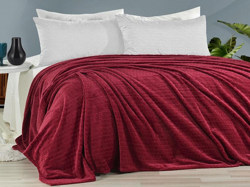 KARVEN Плед из полиэстера SUPER SOFT P941 MELINDA бордовый 160х220