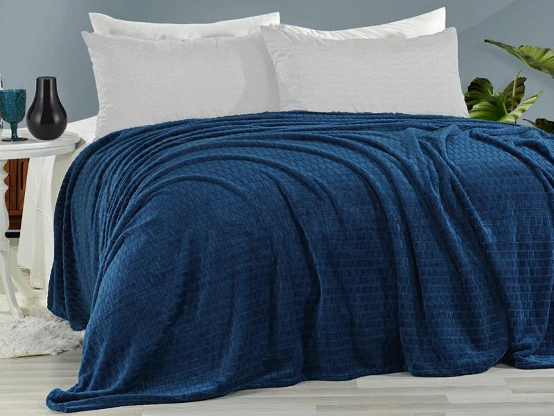 KARVEN Плед из полиэстера SUPER SOFT P941 MELINDA синий 160х220