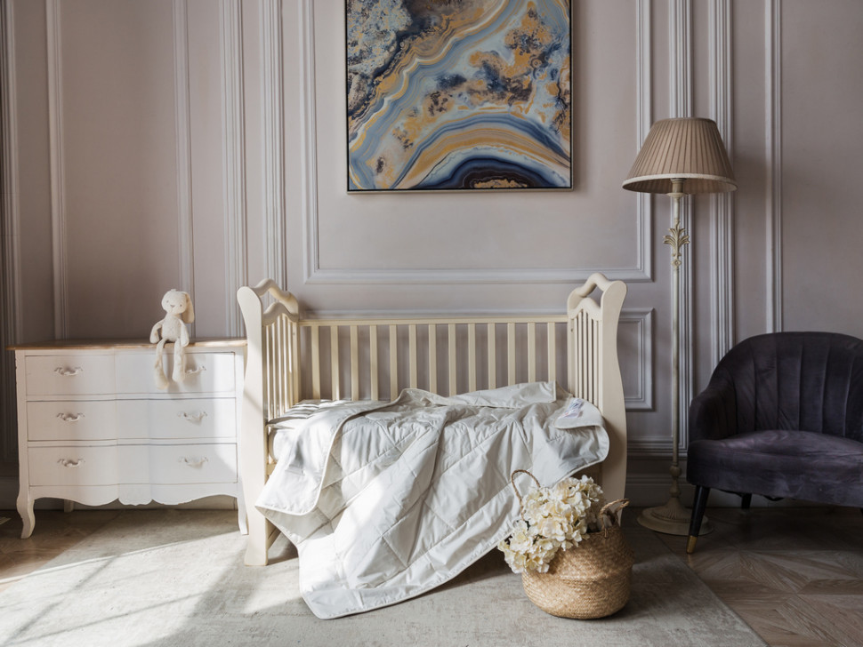 GERMAN GRASS Одеяло стеганое BABY ORGANIC LINEN GRASS 100х135 всесезонное Light
