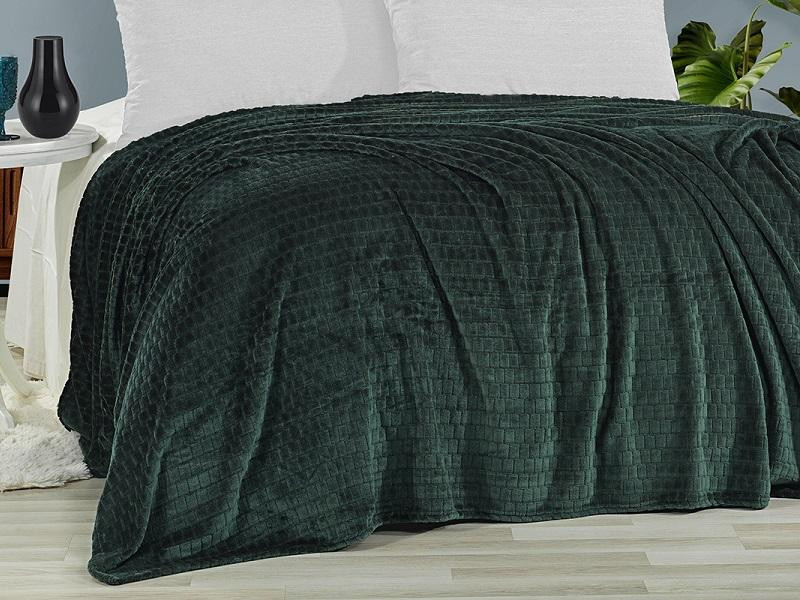KARVEN Плед из полиэстера SUPER SOFT P941 MELINDA изумруд 160х220