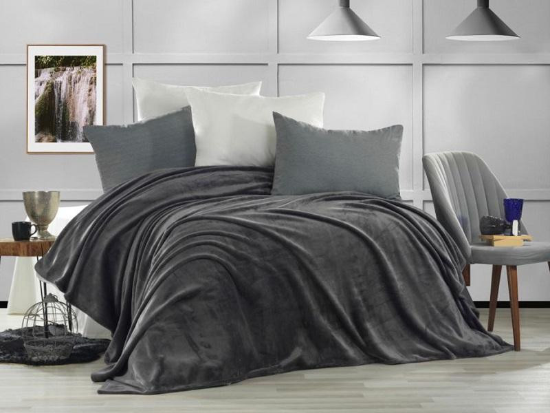 KARVEN Плед из полиэстера SUPER SOFT P941 VIGAN антрацит 160х220