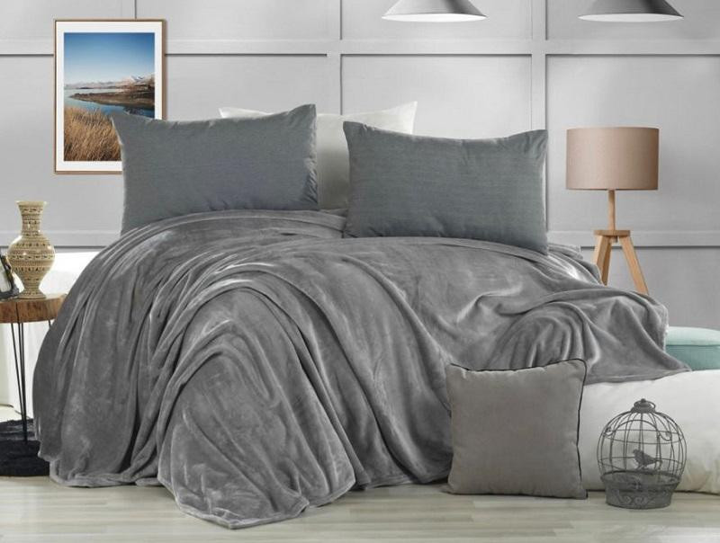KARVEN Плед из полиэстера SUPER SOFT P941 VIGAN серый 160х220