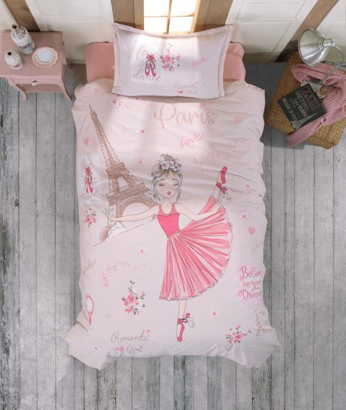 KARVEN Покрывало детское из хлопка стеганое Y923/1 ROMANTIC GIRL V1 PEMPE 180х240 с наволочкой 50х70