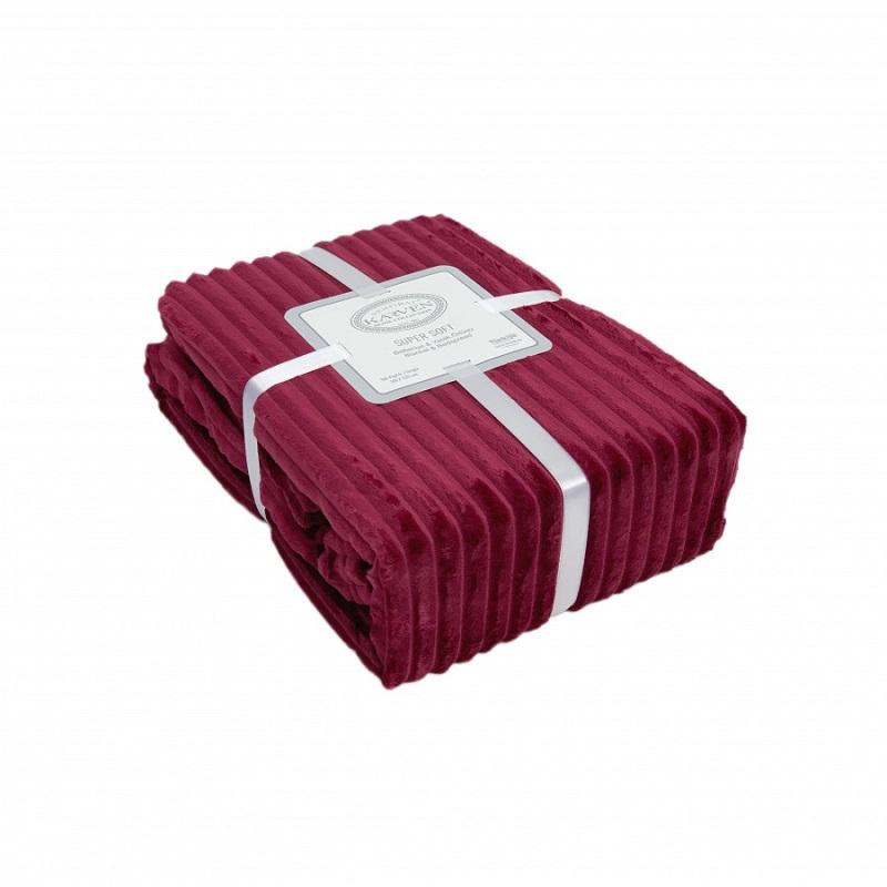 KARVEN Плед из полиэстера SUPER SOFT P941 DIAS бордовый 160х220