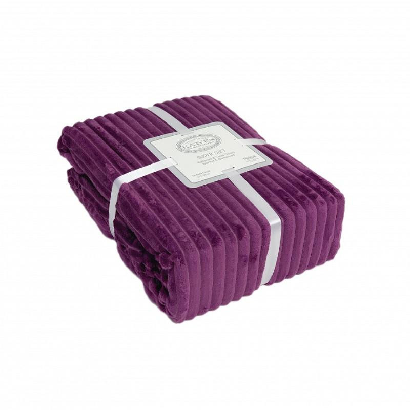 KARVEN Плед из полиэстера SUPER SOFT P941 DIAS фиолетовый 160х220