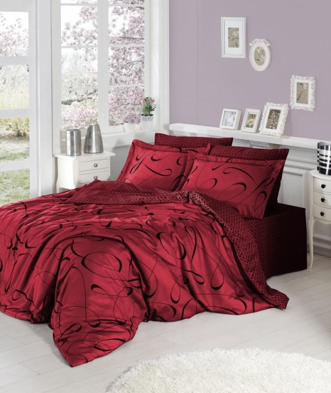 KARVEN Комплект постельного белья из сатина N026 CALISTO RED 50х70 (2шт), 70х70 (2шт) семейный