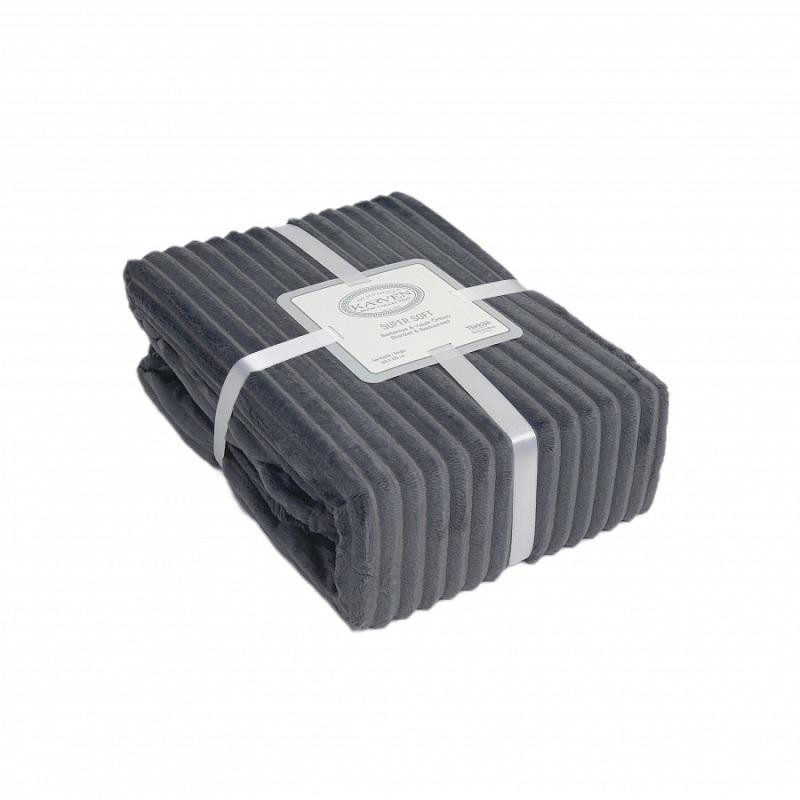 KARVEN Плед из полиэстера SUPER SOFT P941 DIAS антрацит 160х220