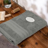 KARVEN Полотенце махровое из хлопка PETEK BORDUR DUZ H5159 LUX COTTON gri 50х90